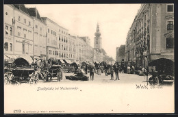 AK Wels, Stadtplatz Bei Wochenmarkt  - Altri & Non Classificati