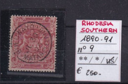 RHODESIA SOUTHERN 1890-91 N°9 USED - Rodesia Del Sur (...-1964)