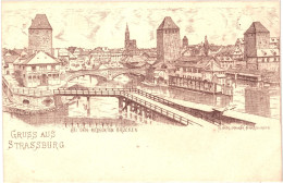 CPA Carte Postale France Strassburg Gruss Aus Strassburg  Bei Den Gedeckten Brücken    VM81023 - Strasbourg