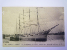 2024 - 1886  BORDEAUX-LORMONT  :  Le CINQ-MÂTS  " LA FRANCE "  Construit Aux Ateliers De La Gironde   XXX - Bordeaux
