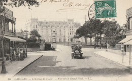 CARTE POSTALE ORIGINALE ANCIENNE : CABOURG  AVENUE DE LA MER LE GRAND HOTEL  ANIMEE CALVADOS (14) - Cabourg