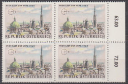 1964 , Internationale Briefmarkenausstellung WIPA 1965 , Wien ( Mi.Nr.: 1168 ) (7) 4-er Block Postfrisch ** - Nuevos