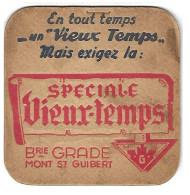 31a Brie. Grade Mont St Guibert Spéciale VieuxTemps (blouw-rood) (gaatjes) - Bierviltjes