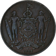 Bornéo Du Nord, Cent, 1887, Heaton, Bronze, TTB, KM:2 - Colonias