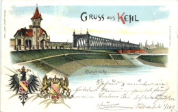 Gruss Aus Kehl Am Rhein - Litho - Kehl