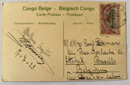 !!! CONGO, CPA DE 1929 AU DÉPART DU CONGO BELGE POUR BRUXELLES VIADAR-ES-SALAM. - Briefe U. Dokumente