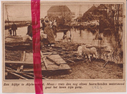 Alphen A.d. Maas Na Noodweer - Orig. Knipsel Coupure Tijdschrift Magazine - 1926 - Ohne Zuordnung