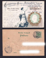 Ansichtskarte Erinnerungs Gruß 100 Jährigen Geburtstag Wilhelm I. Köln 1897 - Non Classés
