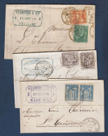 Lot De 3 Lettres Avec Type Sage - 1876-1898 Sage (Type II)