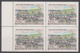 1964 , Internationale Briefmarkenausstellung WIPA 1965 , Wien ( Mi.Nr.: 1169 ) (8) 4-er Block Postfrisch ** - Nuevos