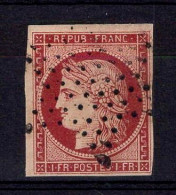 FRANCE  Type Cérès De 1849 Et 1850  N° 6 - 1Fr . Carmin. OBLITERE  .CACHET étoile - COTE 950 € - 1849-1850 Cérès