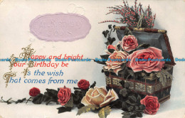 R114200 Greetings. All Birthday Joys. Roses. 1913 - World