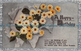 R114203 Greeting Postcard. A Happy Birthday. Flowers - World
