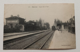 Sévran - Quais De La Gare (animée, Cycliste, Train) Laminette, éditeur - Sevran
