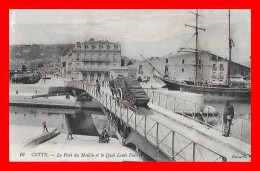 CPA (34) CETTE.  Le Pont Du Moulin Et Le Quai Louis Pasteur, Voilier *9030 - Sete (Cette)