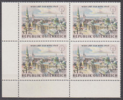 1964 , Internationale Briefmarkenausstellung WIPA 1965 , Wien ( Mi.Nr.: 1170 ) (3) 4-er Block Postfrisch ** - Nuevos
