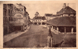 Montréjeau Place Valentin Halles Mairie Publicité Caisse D'Epargne - Montréjeau