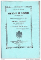 C1 COUR CASSATION Audience Rentree 1859 DISCOURS MARNAS Comte PORTALIS Napoleon PORT INCLUS France - 1801-1900