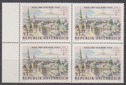 1964 , Internationale Briefmarkenausstellung WIPA 1965 , Wien ( Mi.Nr.: 1170 ) (8) 4-er Block Postfrisch ** - Unused Stamps