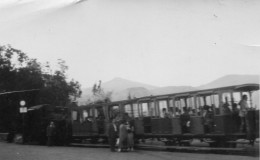 Photographie Vintage Photo Snapshot Train Rail Wagon Montagne - Eisenbahnen