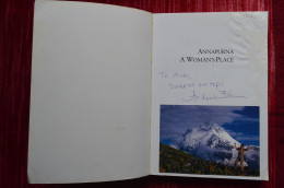 Signed Arlene Blum Annapurna A Woman's Place Himalaya Mountaineering Escalade Alpinisme - Libros Autografiados