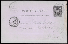 CPA (Entier Postal) A. BEAUPUY Huissier 85 LES SABLES D'OLONNE à MONTHULET La Roche-sur-Yon Vendée * Agriculture Grains - Sables D'Olonne