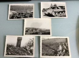 Lot De 5 Photos Authentiques De Militaires En Allemagne à Oberstein - Guerre, Militaire