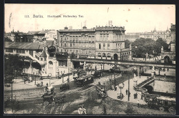 AK Berlin, U-Bahnhof Hallesches Tor Mit Strassenbahn  - Tram