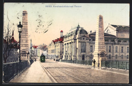 AK Bern, Strassenbahn, Kornhausbrücke Und Theater  - Tram