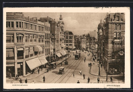 AK Amsterdam, Koningsplein, Strassenbahn  - Tramways