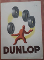 VINTAGE Advertising Print: DUNLOP 35/26 Cm+- 10/14inc( 1947 France Illustr.) - Publicités