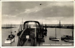 CPA Wilhelmshaven An Der Nordsee, Nassaubrücke, Boote, Flugzeug - Otros & Sin Clasificación