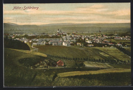 AK Mähr.-Schönberg, Ortsansicht Aus Der Vogelschau  - Tsjechië