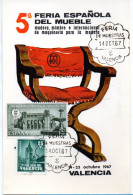 Tarjeta  Con Matasellos Commemorativo   Feria Española Del Mueble De 1967 - Brieven En Documenten