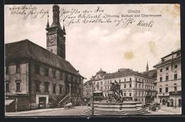 AK Olmütz, Oberring, Rathaus Und Cäsarbrunnen  - Tsjechië