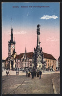 AK Olmütz, Rathaus Mit Dreifaltigkeitssäule  - Tsjechië