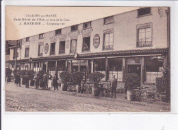 CHALONS-sur-MARNE: Café-hôtel De L'est En Face De La Gare, J. Mathieu - Très Bon état - Châlons-sur-Marne