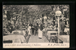 AK Wien, Garten In Pertl`s Grand-Etablissement, 3. Kaffeehaus Im Wiener Prater  - Otros & Sin Clasificación