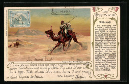 AK Wüstenpost Durch Beförderung Mit Einem Kamel  - Post & Briefboten