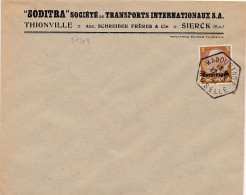 37204# HINDENBURG LOTHRINGEN LETTRE Obl HABOUDANGE MOSELLE 12 Mars 1941 - Covers & Documents