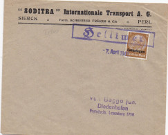 37206# HINDENBURG LOTHRINGEN LETTRE Obl HELLIMER 7 Avril 1941 MOSELLE THIONVILLE - Covers & Documents