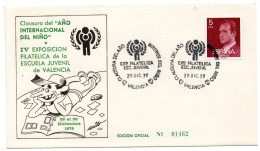 Carta Con Matasellos Commemorativo   Exposicion Juvenil De 1979 - Cartas & Documentos