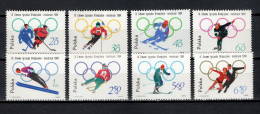 Poland 1964 Olympic Games Innsbruck Et Of 8 MNH - Winter 1964: Innsbruck