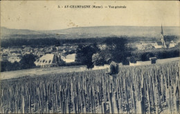 CPA Aÿ-Champagne Marne, Vue Generale - Otros & Sin Clasificación
