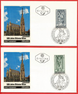 Austria 1969 - Mi 1287/88 - YT 1117/18 ( Saint Christopher & Saint George ) 2 FDC - FDC
