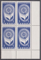1964 , EUROPAMARKE 1964 ( Mi.Nr.: 1173 ) (3) 4-er Block Postfrisch ** - Nuevos