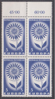 1964 , EUROPAMARKE 1964 ( Mi.Nr.: 1173 ) (4) 4-er Block Postfrisch ** - Nuevos
