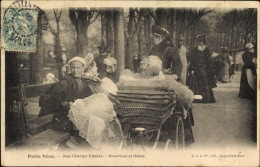 CPA Paris VIII., Paris Lebte, Auf Den Champs Elysées, Krankenschwestern Und Babys - Other & Unclassified