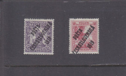 CSSR - CZECHOSLOVAKIA - 1919 - * / MLH  - HUNGARIAN STAMPS WITH OVERPRINT - Mi. 116, 117     Yv. 73, 74 - Neufs