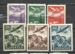 547C- SERIE COMPLETA ESLOVAQUIA 1940 AÉREO Nº 1/6- 2ª GUERRA MUNDIAL NUEVO * - Unused Stamps